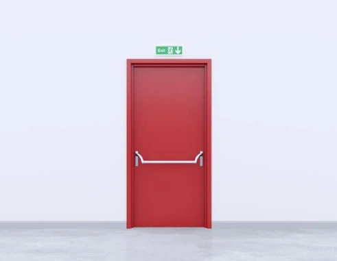 Fire Door Single Fire Door 9 ~blog/2025/2/24/freepicdownloader_com_fire_exit_red_metal_door_white_sapce_building_3d_rendering_medium